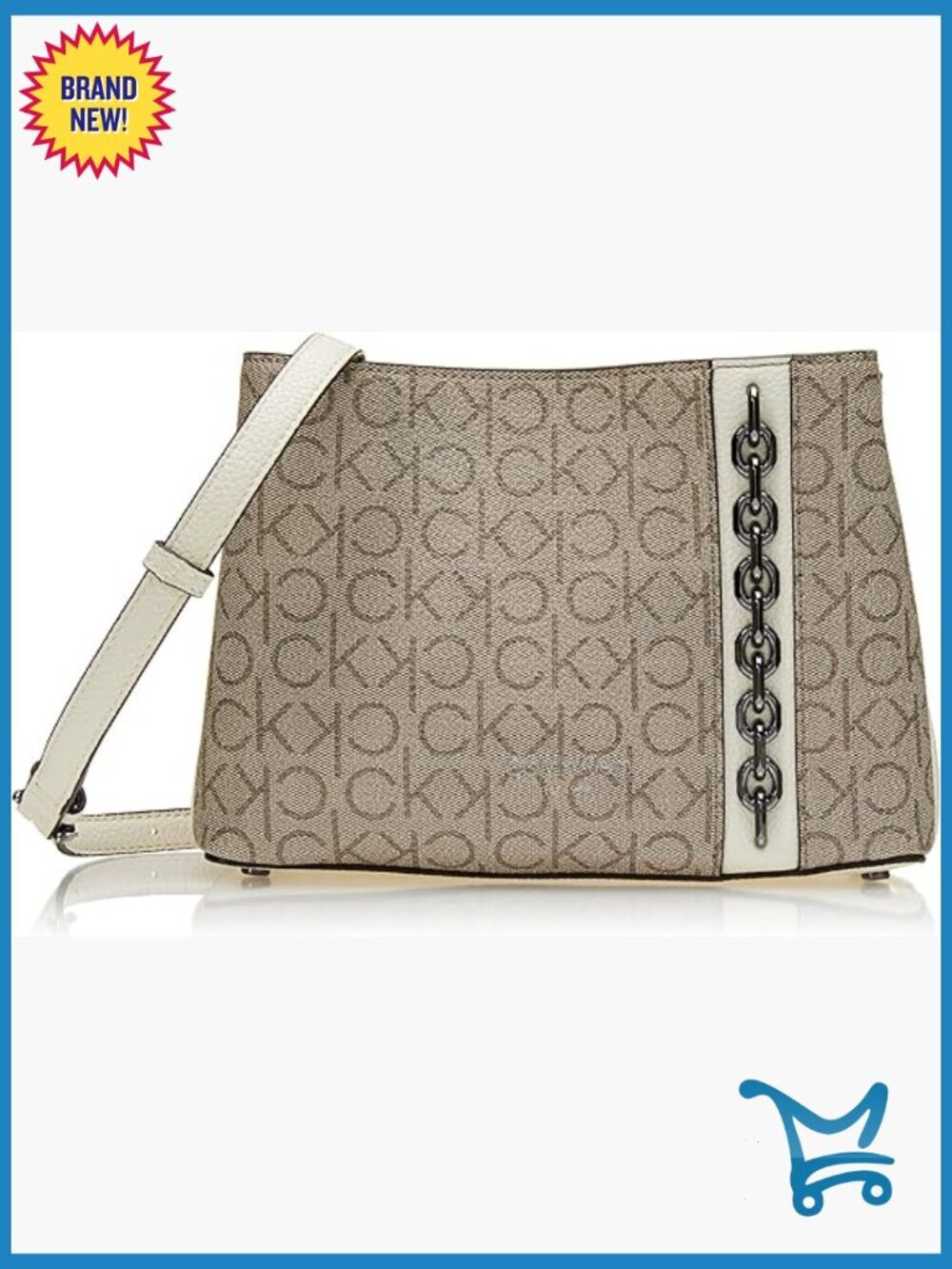 Triple Compartment Crossbody Bag, PVC Material, Organizational Satchel